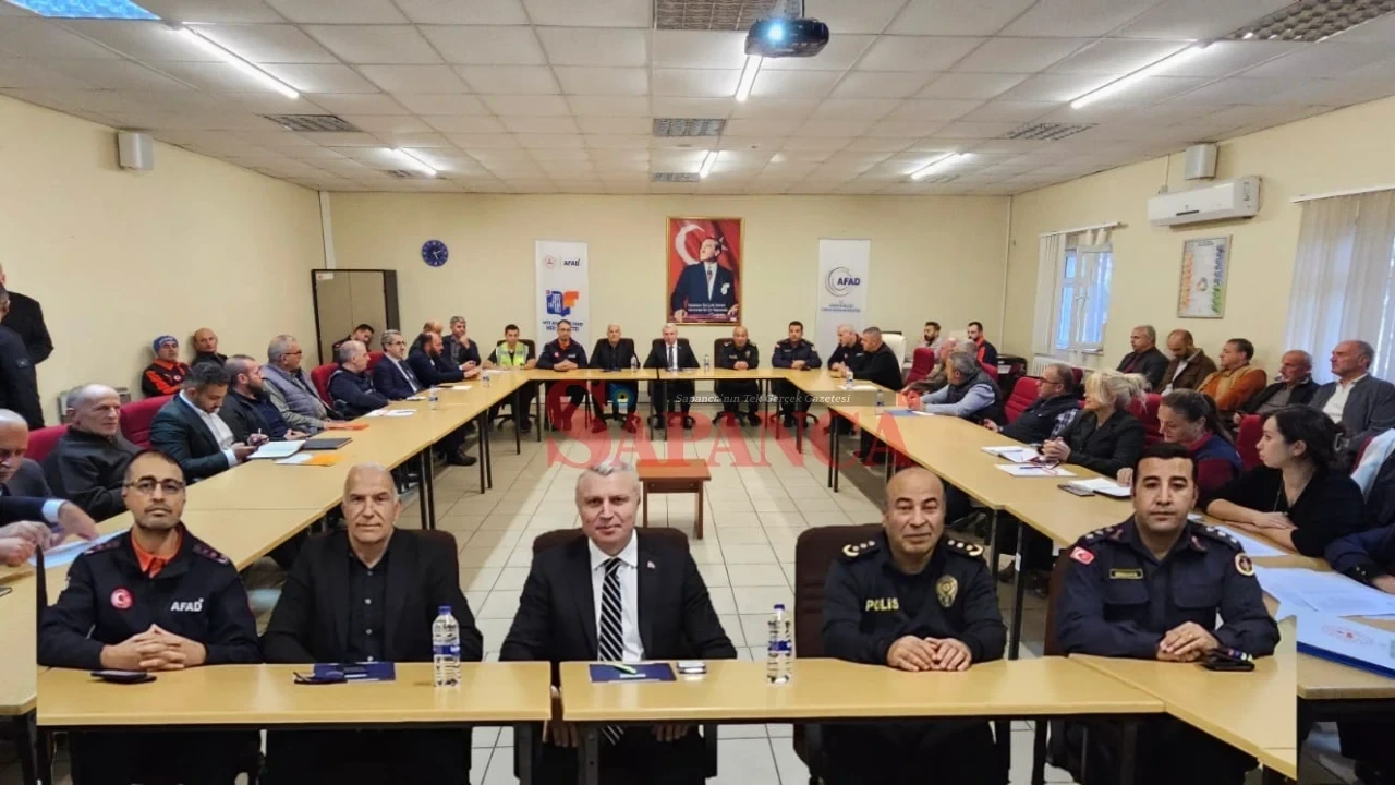 Sapanca'da Afet Kriz ve Koordinasyon Toplantısı Gerçekleşti