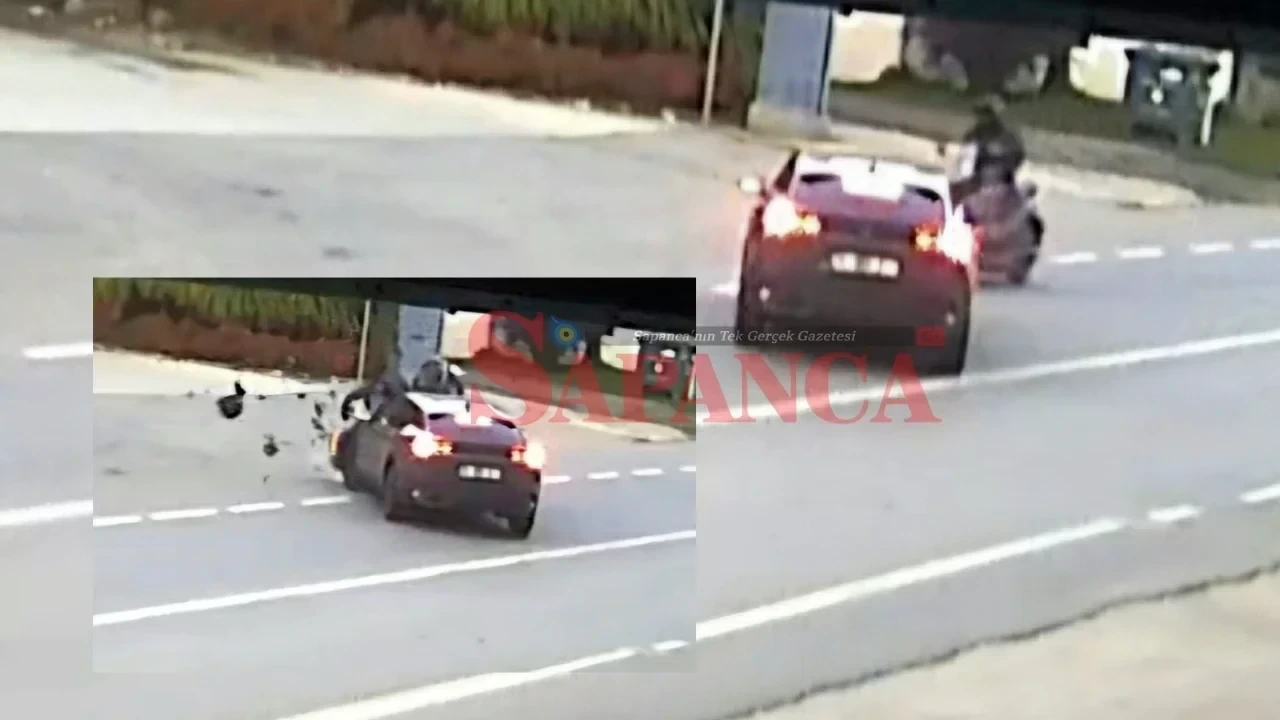 Sapanca'da Motosiklet ile Otomobil Çarpıştı: 1 Yaralı