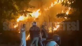 SAPANCA'DA GENÇLERİN EĞLENCESİ YANGIN ÇIKARDI