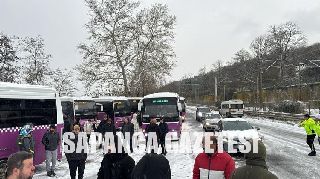 SAPANCA-ADAPAZARI YOLUNDA KAR VE BUZLANMA!