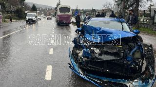 YAĞIŞLI HAVA KAZAYI BERABERİNDE GETİRDİ