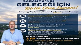 ALAÇAM: ''SAPANCA'NIN GELECEĞİ İÇİN BİRLİK OLMA ZAMANI''