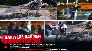 BARİYERLERİ KIRARAK KAMU MALINA ZARAR VERDİLER